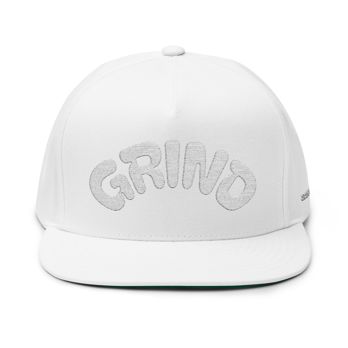 Stylish Embroidered Cap - GRIND, Trendy Flat Bill Hat, Unisex Snapback Cap, Gift for Students, Athletes, Motivational Merch